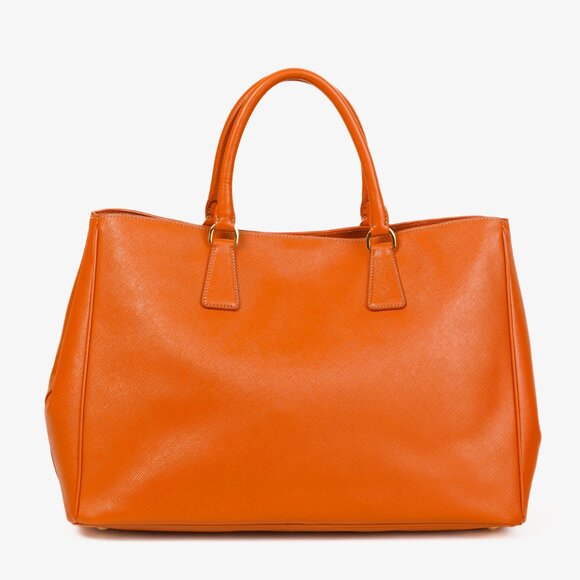 Prada Orange Papaya Saffiano Lux Tote Bag BN1844 - Picture 4 of 15